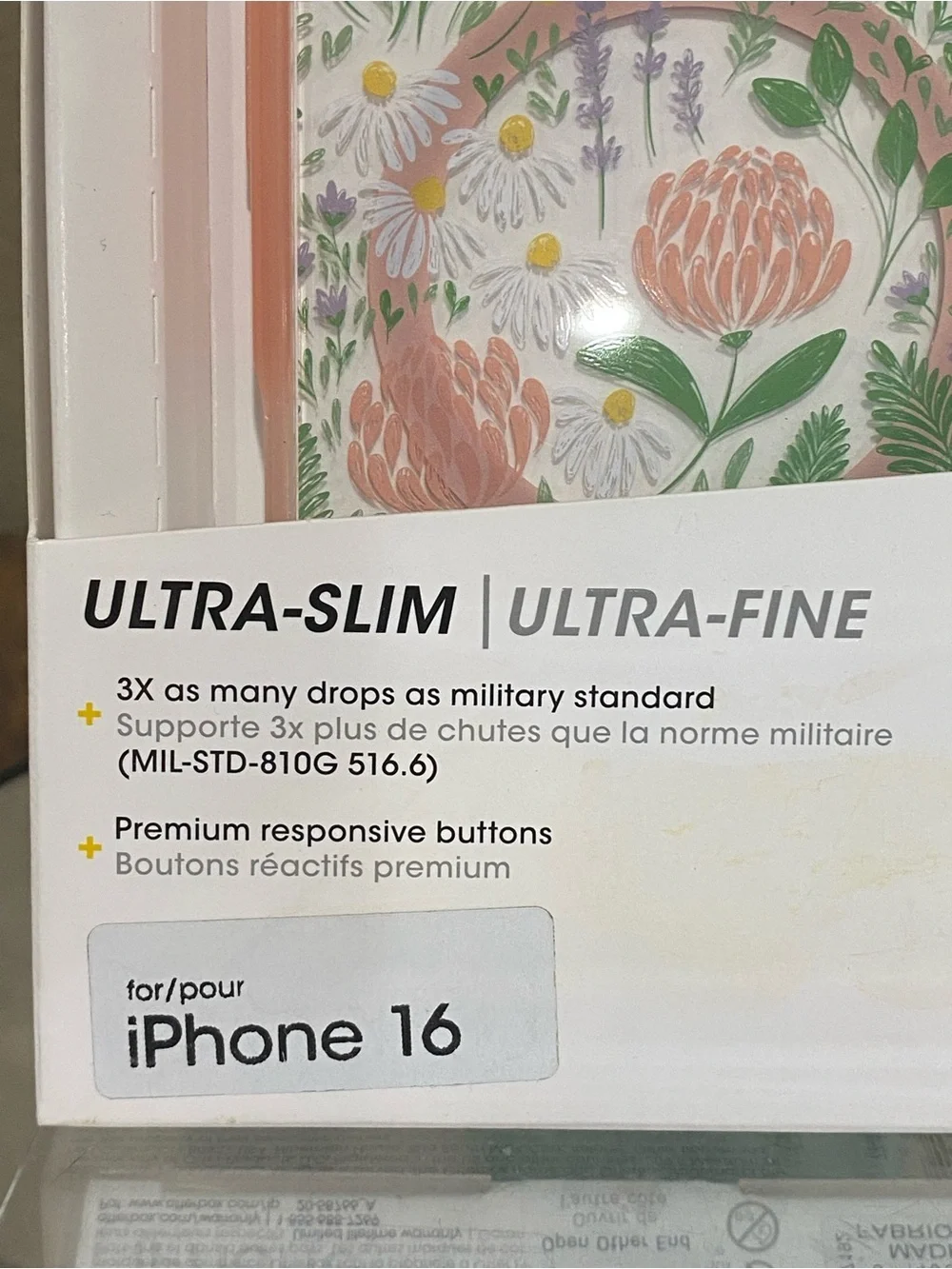 OtterBox Symmetry Series Floral Pink iPhone 16 Case, MagSafe Compatible, new!